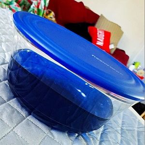 **BRAND NEW** TUPPERWARES SHEERLY ELEGANT SAPHIRE SERVING BOWL 💎🤩❄💯